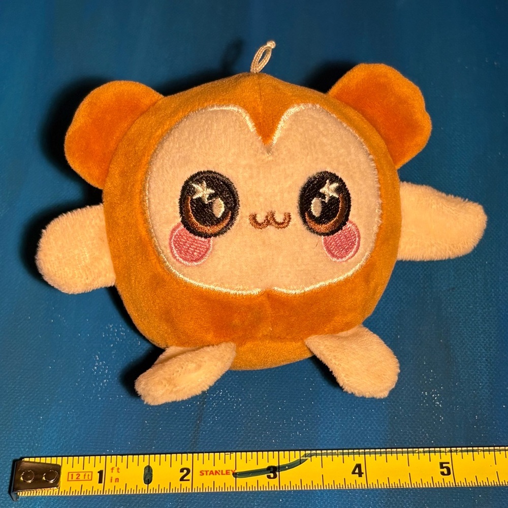 Fuzzy Squishy Monkey Adorable Plush Toy - Tan and Cream